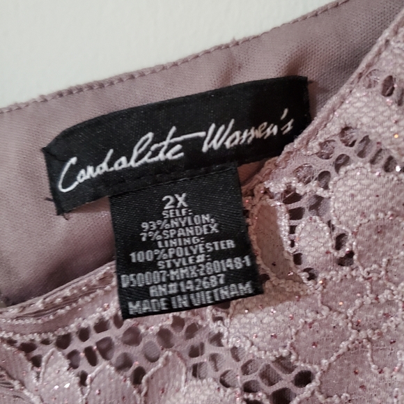 Lavender/Pink Lace Dress - 2X - Picture 5 of 7